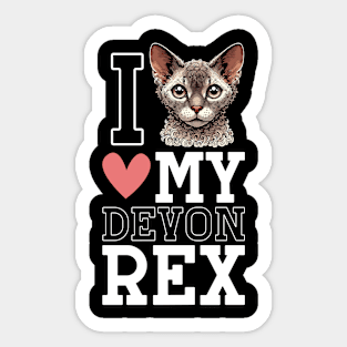 I love my Devon Rex Sticker
